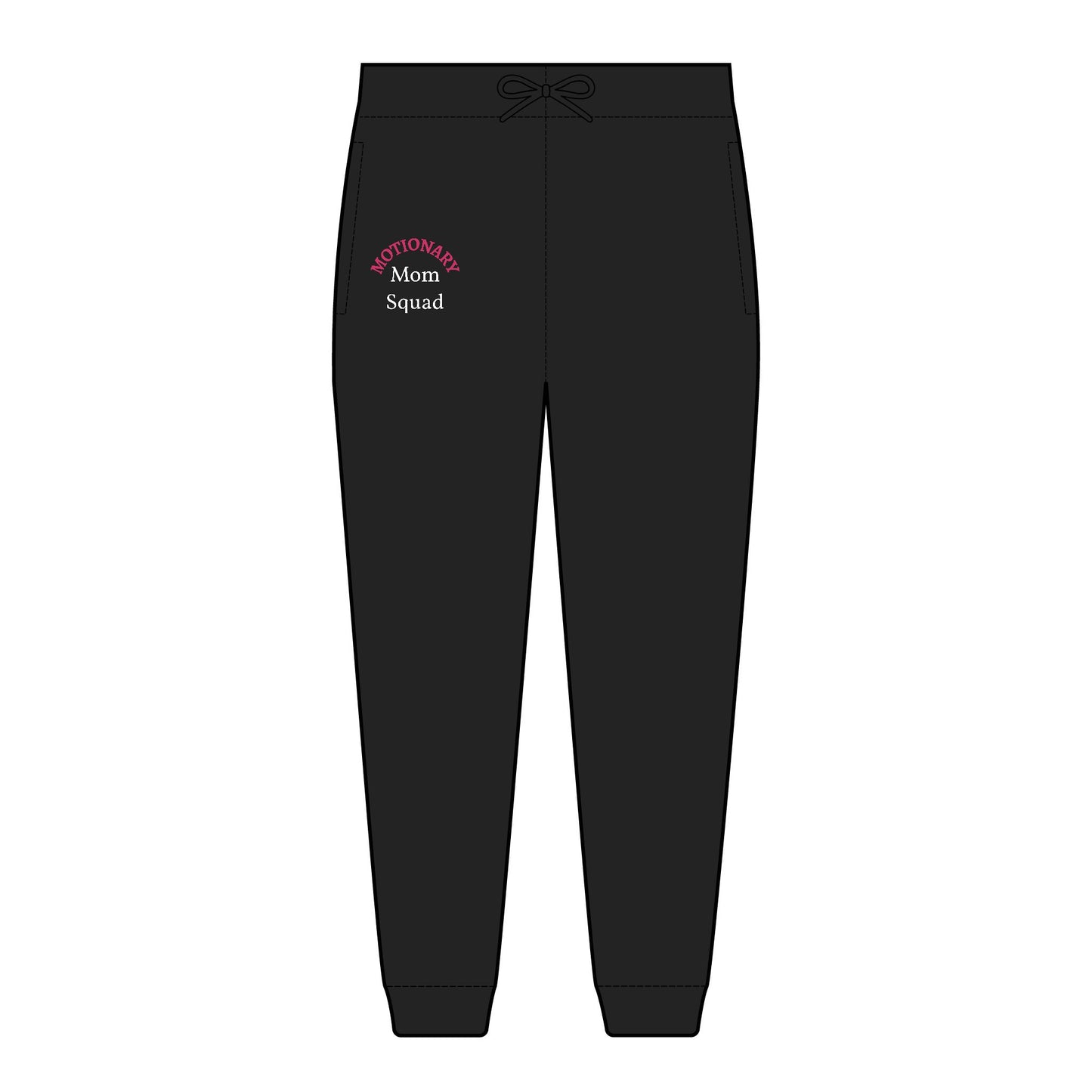 Motionary Mom Squad™ Signature Embroidered Sweatpants – Black