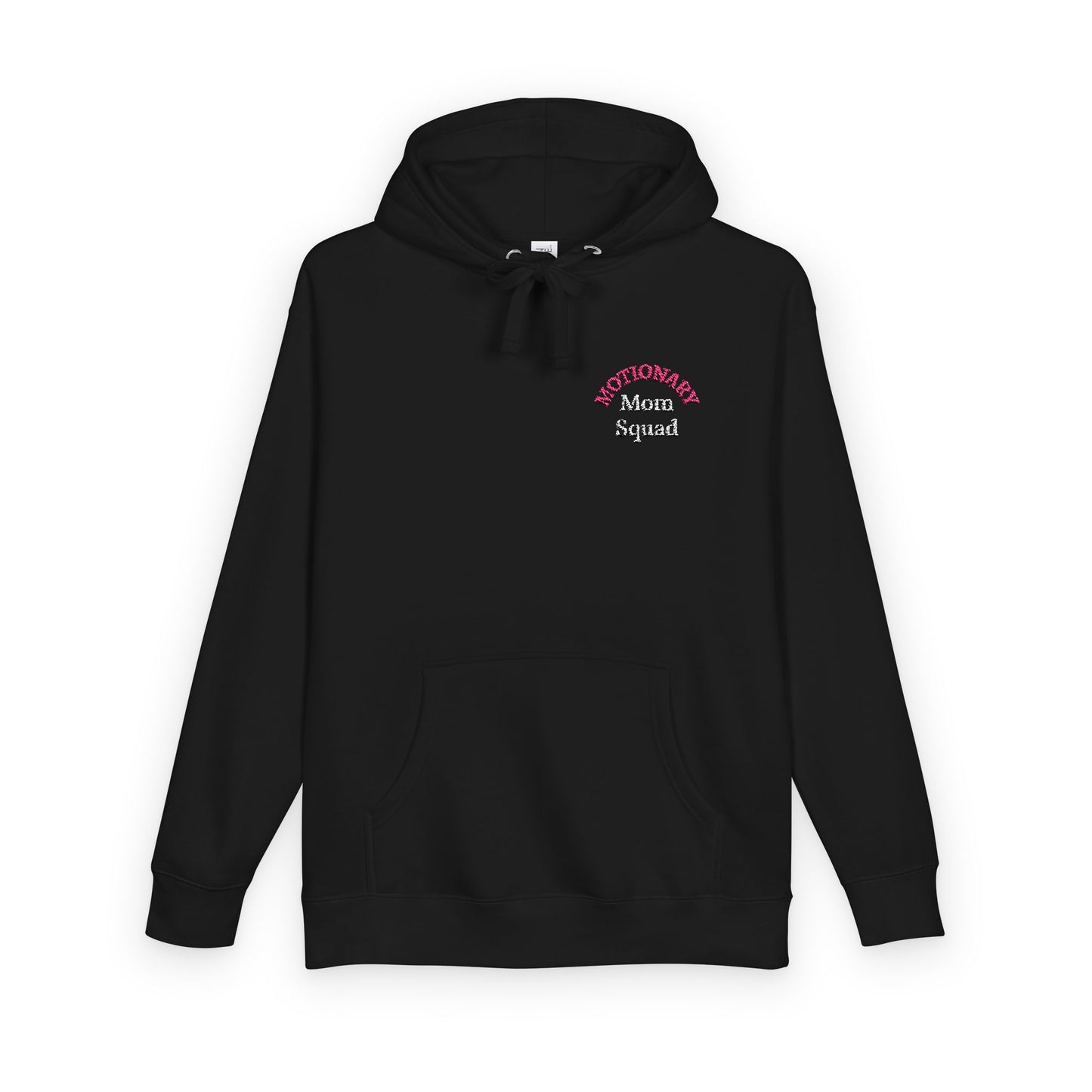 Motionary Mom Squad™ Embroidered Signature Hoodie – Black