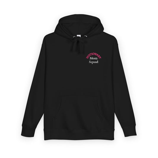 Motionary Mom Squad™ Embroidered Signature Hoodie – Black
