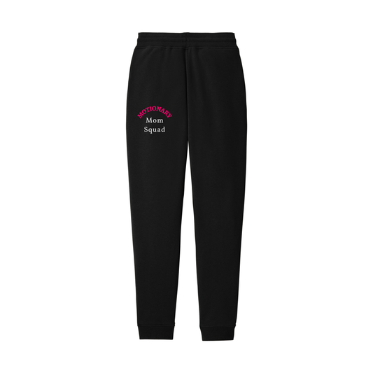 Motionary Mom Squad™ Signature Embroidered Sweatpants – Black